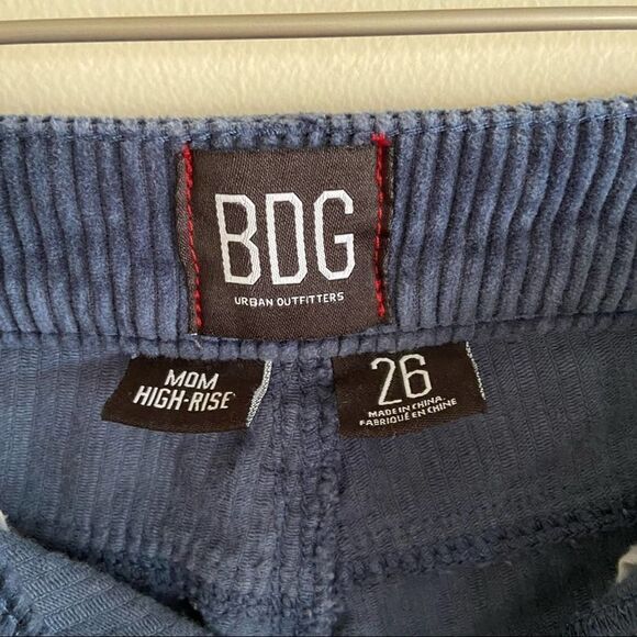 BDG Corduroy Mom High-Rise Blue Pants Size 26 - Picture 5 of 9